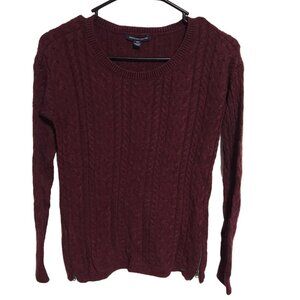 American Eagle Sweater Womens Size Medium Red Long Sleeve Pullover Holiday